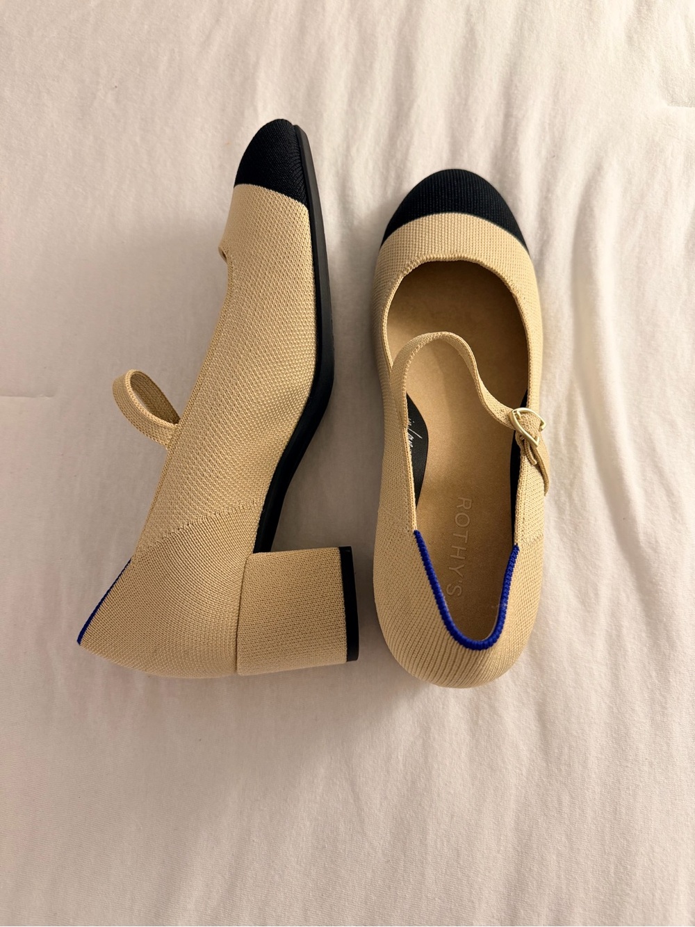 Rothy's Mary Jane Heels (8.5, Cream Cap Toe) - Picture 5 of 12